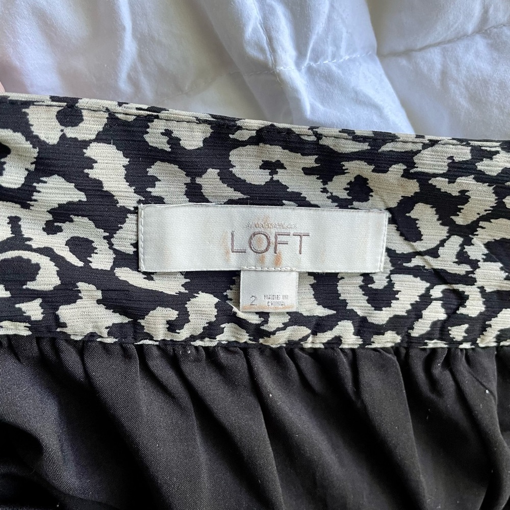 Loft Leopard Print Skirt - image 3